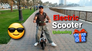 Unboxing my new Electric Scooter  Unboxing vlog 🏍 [upl. by Oza547]