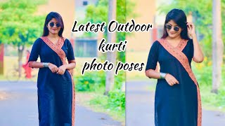 Elegant Kurti Poses  Photo poses for Girls  Simple amp Easy pose in kurti [upl. by Einnor294]