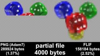 Image compression race PNG Adam7 vs FLIF [upl. by Ahsirtal991]