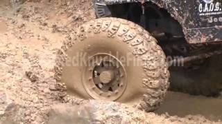 Jeep destroys a tire on rat hole at River Rock ORV [upl. by Meda]