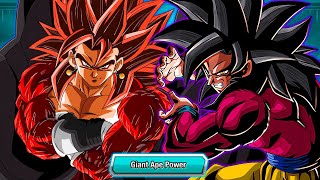 LIMIT BREAKER SSJ4 VEGITO AND LR FULL POWER GOKU GIANT APE POWER TEAM Dokkan Battle [upl. by Finnie164]