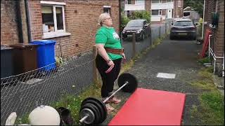 Back Yard Rusty weights slinging Tin Snatch deadlifts [upl. by Onitsoga317]