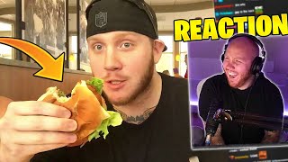 TIMTHETATMAN REACTS TO HIS FIRST TIME EATING CHICKFILA [upl. by Fesuoy]