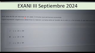 EXANI III 2024 Expresiones algebraicas [upl. by Deron803]