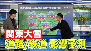 【関東大雪情報】道路や鉄道など交通機関への影響予測 [upl. by Odille]