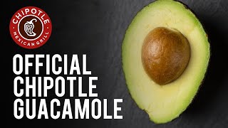 Official Chipotle Guacamole Recipe [upl. by Kalam480]