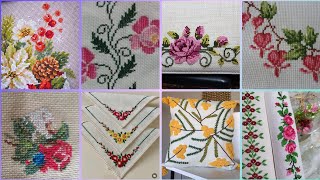 Gorgeous cross stitch patterns countable embroidery charsutikarhailatest dosuti design ideas2024 [upl. by Lem]