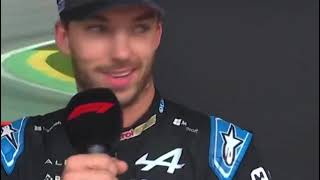 Pierre Gasly Alpine P3 Post Race Interview  2024 Brazilian Sau Paulo Grand Prix [upl. by Annahpos]