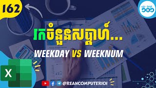 162 របៀបរកចំនួនសប្តាហ៍ និងថ្ងៃធ្វើការជាមួយរូបមន្ត Excel រៀនExcel [upl. by Inaffets]