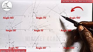 How To Bisect The Bisection Of Any Angle 165 105 150 120 75 60 Degree With A Ruler And Compass [upl. by Egerton]