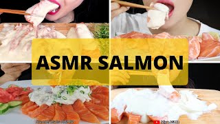 Yummy ASMR CREAMY SALMON  MUKBANG SALMON  CREAM  asmr mukbang compilation  pertunjukan makan [upl. by Ettenyl]