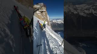 Descente de larête de lAiguille du Midi [upl. by Nayd]