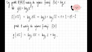 Czy punkt P należy do wykresu funkcji logarytmicznej [upl. by Nimocks264]