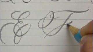 How to write Copperplate Calligraphy Alphabet with a pencil  Handwriting [upl. by Celie596]