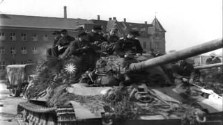 German soldiers of 512th Heavy Tank Destroyer Battalion surrender piling up armsHD Stock Footage [upl. by Nivram]