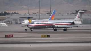 American MD80 Aborted Takeoff  KLAS [upl. by Seamus506]