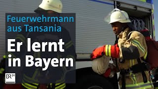 Feuerwehrmann aus Tansania zum quotPraktikumquot bei bayerischen Kollegen  Abendschau  BR24 [upl. by Landan258]