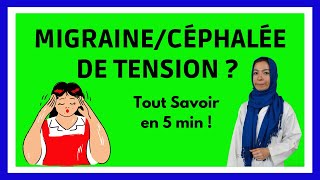 MIGRAINE  MAUX DE TETE  définition symptômes traitements en 5 min [upl. by Attenrad713]