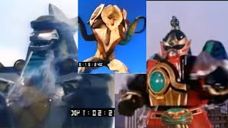 Power Rangers Extra Battles Dragonzord amp Thunder Megazord vs Bloom of Doom [upl. by Tadeo]