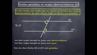 Droites parallèles et angles alternes internes 2 [upl. by Treblah]