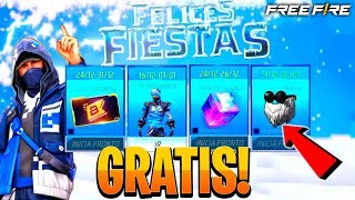 🔥 Rapido REGALOS DE FELICES FIESTAS DICIEMBRE 2023 en FREE FIRE LATAM BARBA DEL VIEJO PASE BOOYAH [upl. by Anelrats]