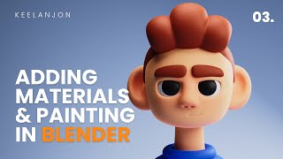 Blender Beginner Tutorial  Adding Materials amp Painting in Sculpt Mode [upl. by Egidio]