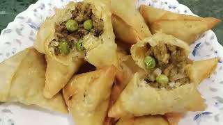 Mutton samosa  mutton Samosa recipe  crispy Samosa Recipe  tasty food saira [upl. by Tessy]