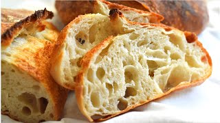 The Best Homemade Artisan Bread Recipe  How to make Open Crumb Rustic Bread  Crusty white Bread [upl. by Animaj]