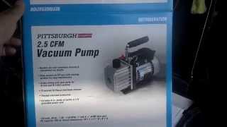 Harbor Freight Pittsburgh 25 CFM Vacuum Pump AC [upl. by Ihp]