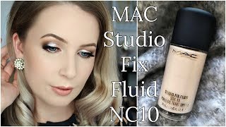 MAC Studio Fix Fluid NC10 Review on PALE SKIN  Compare Swatches Demo [upl. by Werbel]