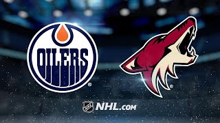 Dvorak Raanta lead Coyotes past Oilers 10 [upl. by Alyakim827]