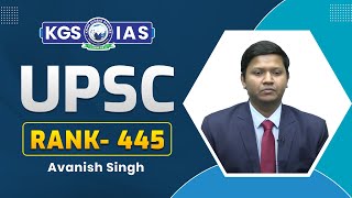 UPSC TOPPER 2023  UPSC IAS Mock Interview  Avanish Singh Rank  445  UPSC 2023  KGS IAS [upl. by Yevoc852]