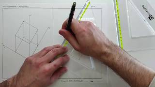 CLASSE TERZA 22 Assonometria Monometrica di un Parallelepipedo [upl. by Kcirdnek679]