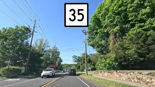 ⁴ᴷ⁶⁰ Driving Danbury Road Connecticut Route 35 in Ridgefield Connecticut [upl. by Zakaria695]