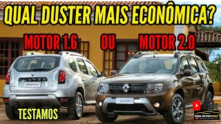 CONSUMO DUSTER 16 e CONSUMO DUSTER 20  QUAL DUSTER MAIS ECONOMICA [upl. by Nyleahcim708]