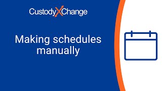 How to Make a Custody Schedule Manually Without a Template [upl. by Pen]