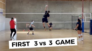 FIRST 3 vs 3 VOLLEYBALL GAME IN OVER A YEAR [upl. by Mariele]