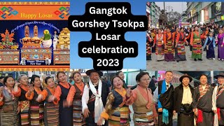 Gangtok Gorshey Tsokpa celebrated Losar 2023 in MG Marg Gangtok Sikkim [upl. by Ecylahs]