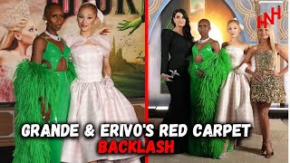 Grande Dazzles in Pink Erivo Stuns in Green at LA Wicked Premiere [upl. by Ttik]