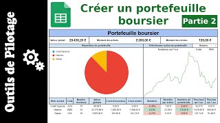 2 Créer un portefeuille dactions sur Google Sheets  Les formules [upl. by Palocz]