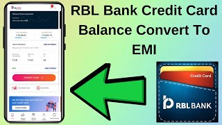 RBL Bank Credit Card Dues Balance Convert To EMI [upl. by Cordi]