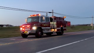 Leitersburg fire co Engine 92 responding to a 2nd alarm house fire [upl. by Yarezed909]