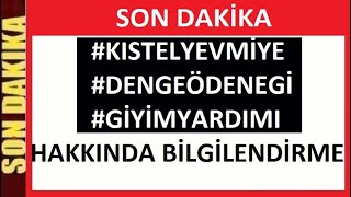 Kıstelyevmiye Denge ödeneği ve giyim yardımı hakkında bilgilendirme 2020 Aralıkta ödeme alınacak [upl. by Airdnna465]