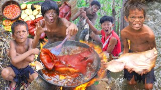 Jungle BBQ Cooking Pork amp Fish Like a Pro [upl. by Weitzman827]