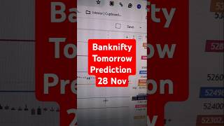 Bank Nifty Tomorrow Forecast 28 November stockmarket [upl. by Ahasuerus]