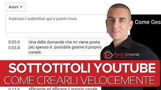 Come creare sottotitoli per Youtube e Facebook velocemente [upl. by Airotkciv]