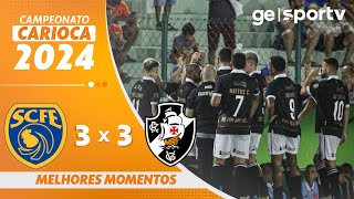 SAMPAIO CORRÊA 3 X 3 VASCO  MELHORES MOMENTOS  CAMPEONATO CARIOCA 2024  geglobo [upl. by Jerrilyn]