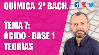 Reacciones ácido base 1  Tema 7  Química 2 Bachillerato  Teorías ácido base [upl. by Terrell]