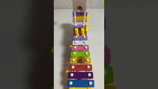 Marble Run Metallophone Course ☆ 4 Marble Balls Rolling on the Metallophone Slope shorts [upl. by Robena343]