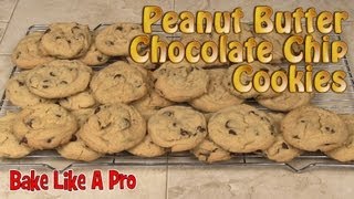 Peanut Butter Chocolate Chip Cookies Recipe [upl. by Arbmat]